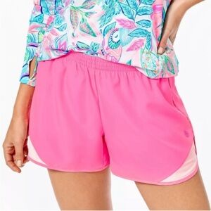 Lilly Pulitzer Women's Luxletic Pink Athletic Shorts Large
